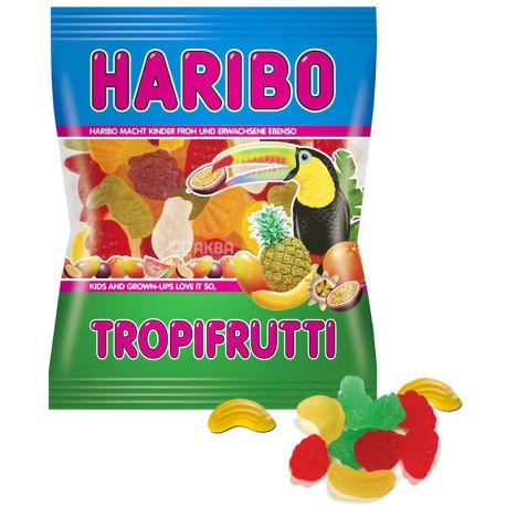 HARIBO, 100 г, жувальні цукерки, Тропічні фрукти