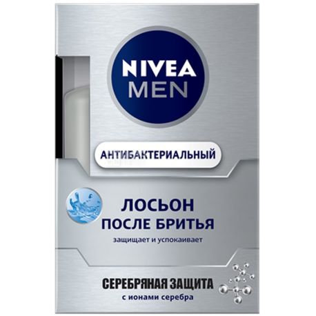 Nivea, 100ml, After shave lotion, Silver protection