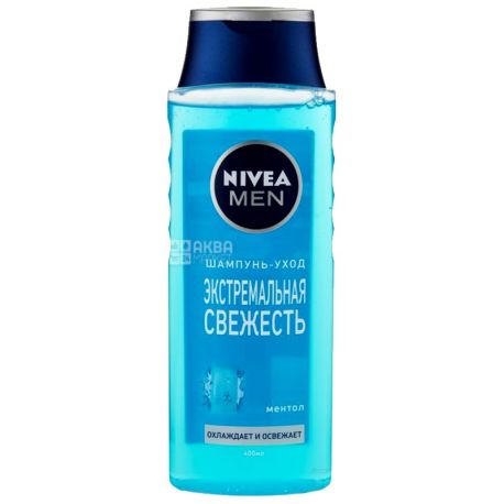 Nivea, 400 ml, Shampoo for men, Extreme freshness