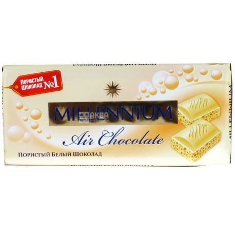 Millennium, 90 г, Білий шоколад, Пористий