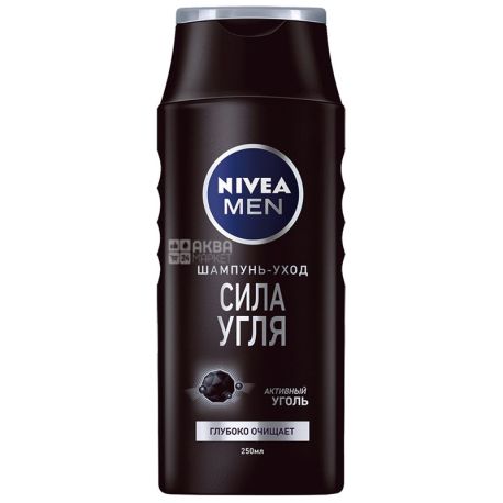 Nivea, 250 ml, shampoo for men, coal strength
