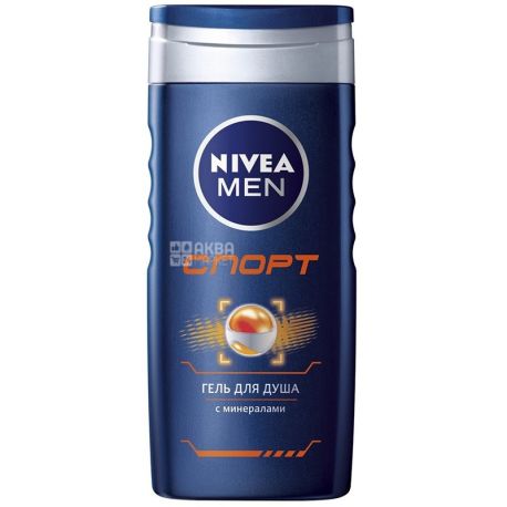 Nivea Sport, 250 мл, Гель для душа для с минералами