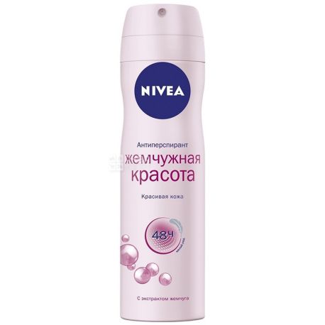 Nivea, 150 мл, Дезодорант-антиперспирант, Спрей, Жемчужная красота
