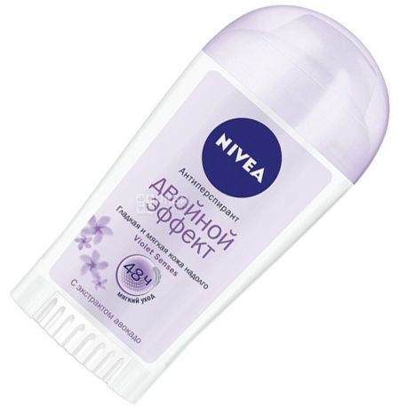 Nivea, 40 мл, Дезодорант твердый антиперспирант, Двойной эффект
