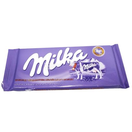 Milka, 90 г, молочный шоколад, без добавок