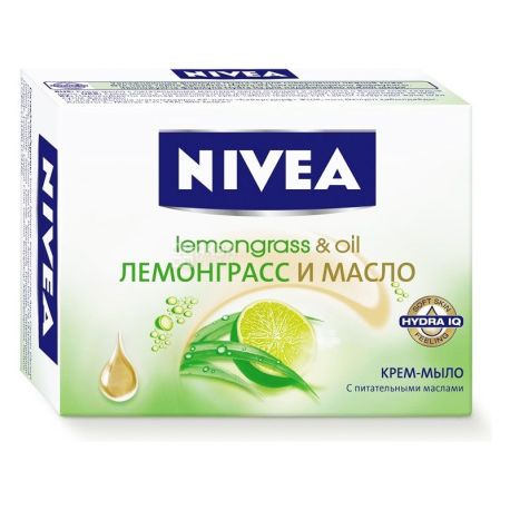 Nivea, 100 g, cream soap, lemongrass and oil