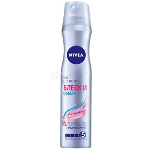 Nivea, 250 мл, лак для волос экстрасильной фиксации, Блеск и Объем