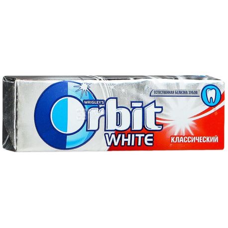 Orbit White Classic, 14 г, Жевательная резинка, Орбит