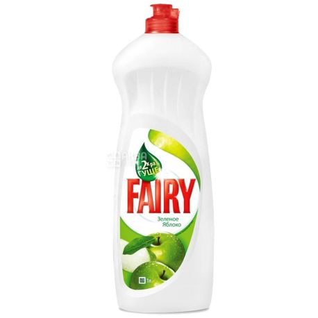 Fairy, Зеленое яблоко, 1 л, Упаковка 10 шт., Жидкое средство для мытья посуды