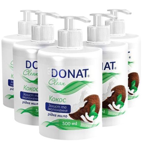 Donat, 500 ml, hand soap, pack of 6 pcs., Coconut