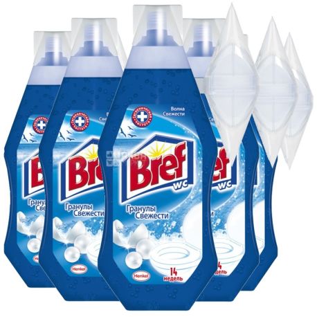 Bref, 360 ml, pack of 14 pcs., Gel with a basket, a wave of freshness