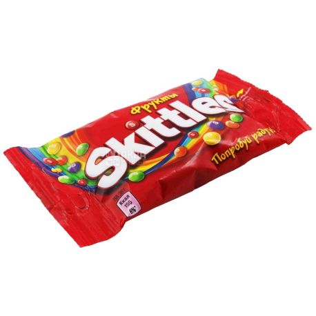 Skittles, 38 g, chewing candies, Fruit mix, m / y