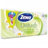Zewa Deluxe Camomile Comfort, 8 рул., Туалетная бумага Зева Делюкс, Ромашка, 3-х слойная