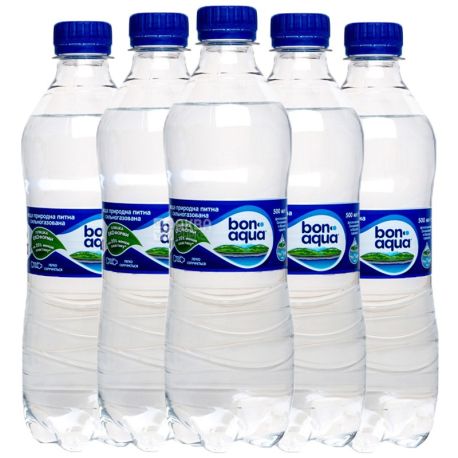 BonAqua, 0,5 л, Упаковка 12 шт., БонАква, Вода мінеральна ...