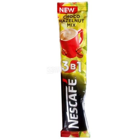 Nescafe, 20 pcs, coffee drink, Choco Hazelnut Mix 3 in 1