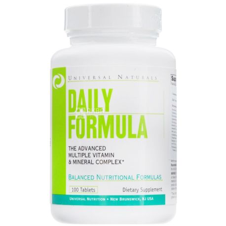 Universal Nutrition, 100 tab., Vitamin-mineral complex, Daily Formula, PET