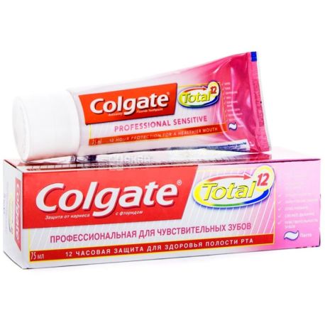 Colgate Total 12, 75ml, Toothpaste, Professional for sensitive teeth