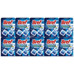 Bref Duo-Cubes, 2 х 50 г, Упаковка 24 шт., Чистящие кубики для унитаза, эффект синей воды