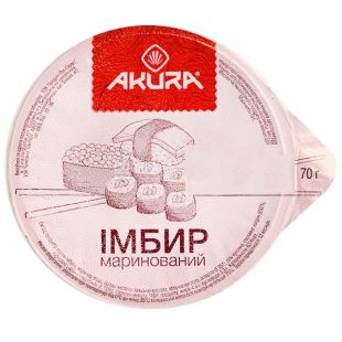 Akura, 70 г, имбирь, Маринованный, м/у