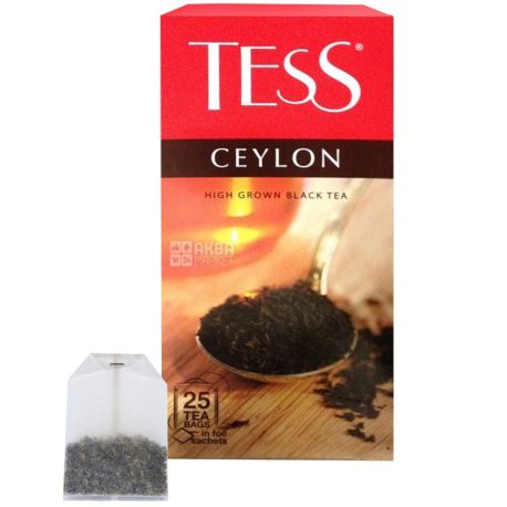 Tess, Ceylon, 25 пак., Чай Тесс, Цейлон, черный