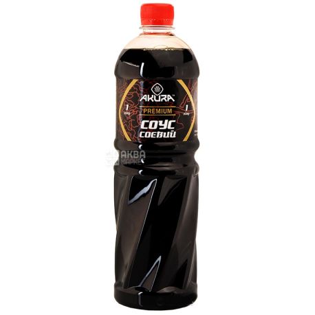 Akura, Premium, 1 л, Соєвий соус, ПЕТ