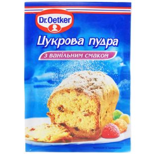 Dr.Oetker, 80 г, Сахарная пудра, С ванильным вкусом