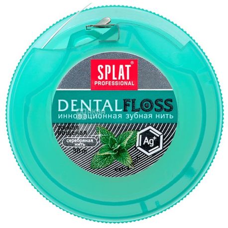 Splat Professional, 30 м, Зубная нить, С ионами серебра