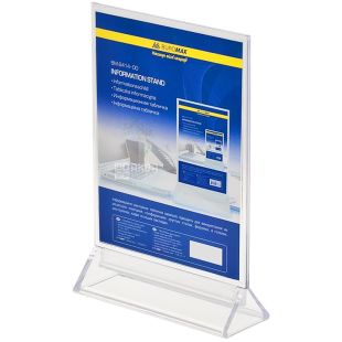 Buromax, 150х200 мм, інформаційна табличка, Двостороння, Прозора