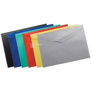 Buromax, Папка на кнопці, А4, Асорті