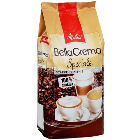 Melitta Bella Crema Speciale, 1 кг, Кофе в зернах светлой обжарки, 100% арабика
