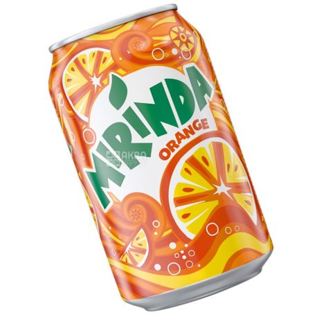 Mirinda, Orange, 0,33 л, Миринда, Апельсин, Вода сладкая, ж/б