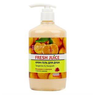 Fresh Juice, 750 мл, Крем-гель для душа, Мандарин и авапухи