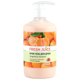 Fresh Juice, 750 мл, Крем-гель для душа, Мандарин и авапухи