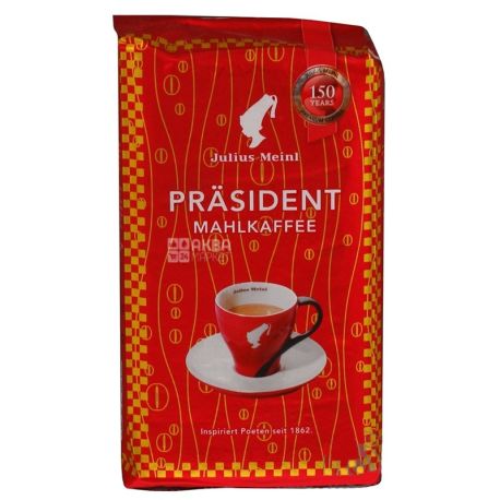 Julius Meinl Prеsident, 500 г, Кофе Юлиус Мейнл Президент, средней обжарки, в зернах
