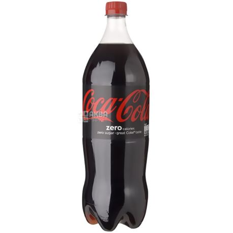 Coca-Cola Zero, 1,5 л, Кока-Кола Зеро, Вода сладкая, низкокалорийная, ПЭТ