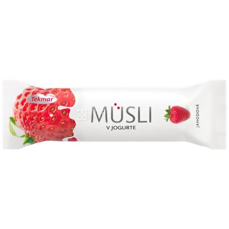 Tekmar, 30 g, a plate, Musly in yogurt, Strawberry, m / y