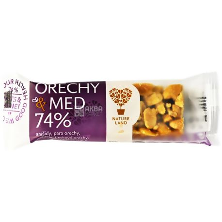 Tekmar, 30 г, батончик, Мюслі Горіх, З медом, м/у