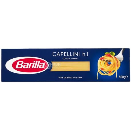 Barilla, 500 g, Macaroni, CAPELLINI, No. 1, cardboard