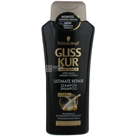 Gliss Kur, 400 ml, shampoo, Extreme recovery, PET