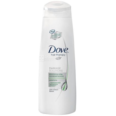 Dove, 400 мл, шампунь, Для слабых волос, Контроль над потерей волос, ПЭТ