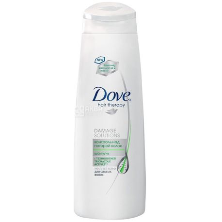 Dove, 250 мл, Шампунь для слабых волос, Контроль над потерей волос