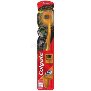 Colgate, 1 шт., Зубная щетка мягкой жесткости, С древесным углем