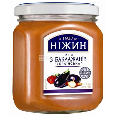 Нежин, 450 г, икра, Баклажанная, стекло
