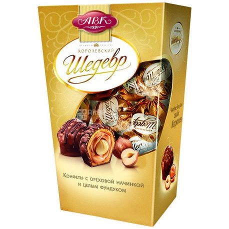 AVK Royal Masterpiece, 125 g, sweets, With nut filling and whole hazelnuts, m / s