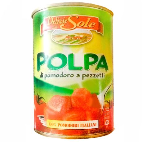 Delizie dal Sole, 0.4 kg, canned tomatoes