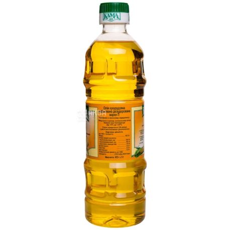 Кама, 455 г, масло, Кукурузное, Нерафинированное, Первого холодного отжима, ПЭТ