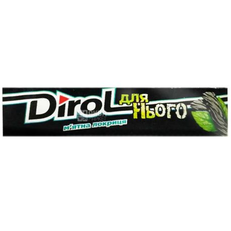 Dirol, 14 g, chewing gum, Mint liquorice, m / s