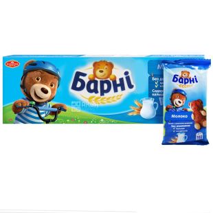 Барни, 150 г, Бисквит шоколадный с молочной начинкой