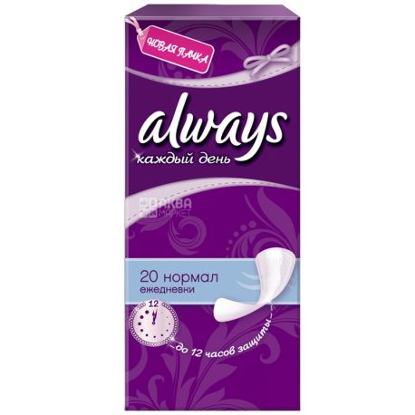 Always, 20 шт., прокладки, Everyday Normal Single