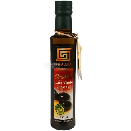 Ellada, 250 ml, Olive oil, Organic, Extra Virgin, glass